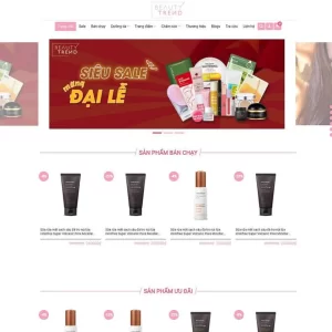 Giao Diện Website Kinh Doanh Mỹ Phẩm 2