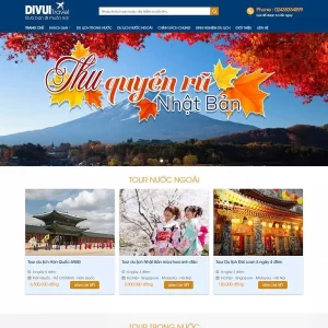 Giao diện Website Book Tour Du Lịch