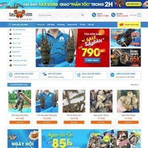 Giao Diện Website Kinh Doanh Hải Sản
