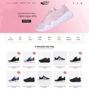Giao Diện Website Kinh Doanh Giày Thể Thao