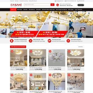 Giao Diện Website Kinh Doanh Đèn