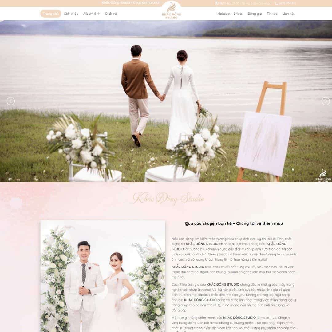 Giao Diện Website Dịch Vụ Studio Ảnh Cưới