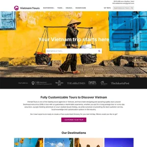 Giao Diện Website Kinh Doanh Dịch Vụ Du Lịch