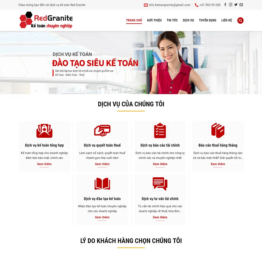 Giao Diện Website Dịch Vụ Kế Toán