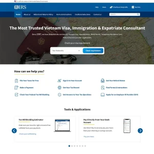 Giao Diện Website Dịch Vụ Cấp Visa Du Lịch