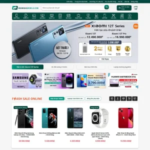 Giao Diện Website Kinh Doanh Đồ Công Nghệ giống Hoàng Hà Mobile