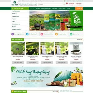 Giao Diện Website Kinh Doanh Trà Xanh