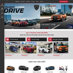 Giao Diện Website Kinh Doanh Xe Peugeot