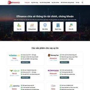 Giao Diện Website Affiliate Ngách Tài Chính
