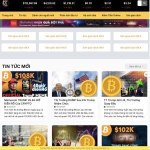 Giao Diện Website Affiliate Crypto, Coin